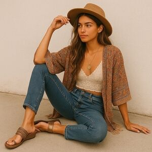 Donald J Pliner "Garnet" Pewter Beaded Leather Wedge Heel Slide 9.5M EUC